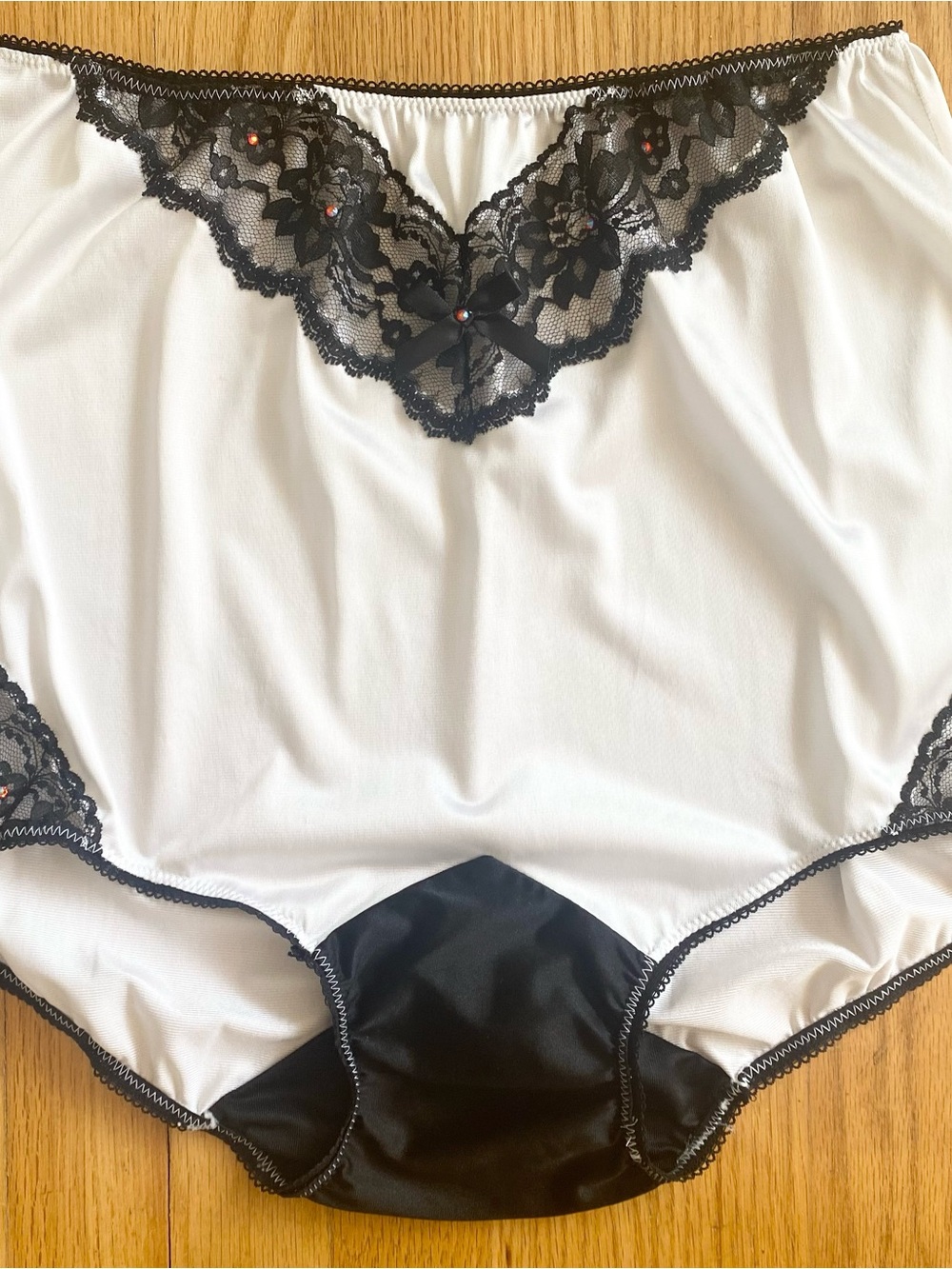 Vintage-Inspired Nylon Brief Panties *Size 9* Women's High Waist Underwear